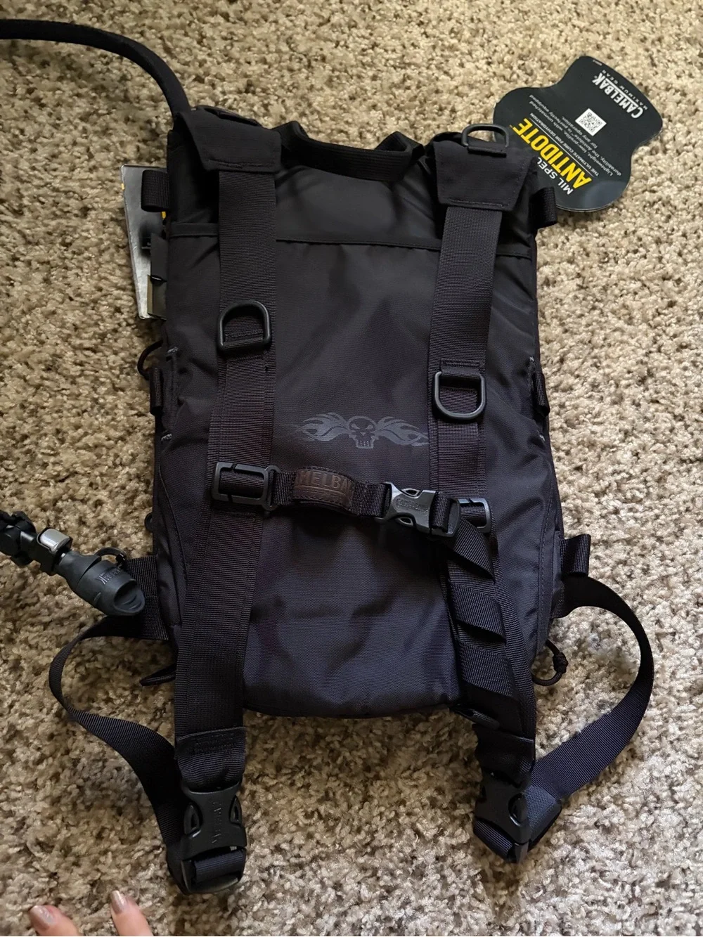 Camelbak Black Hydration Backpack with Drinking Tube
